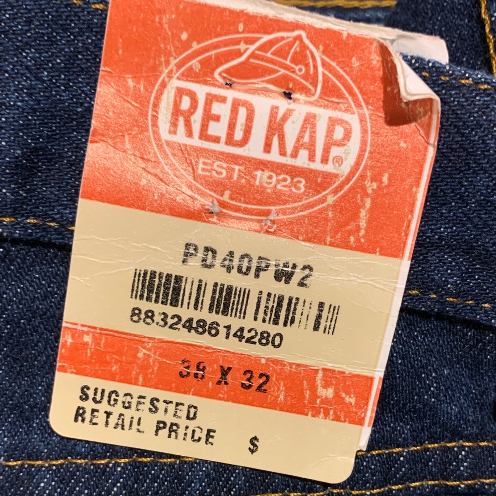Red Kap Men's Relaxed Fit Blue Jeans